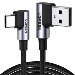 Right Angle USB C Quick Charging Cable