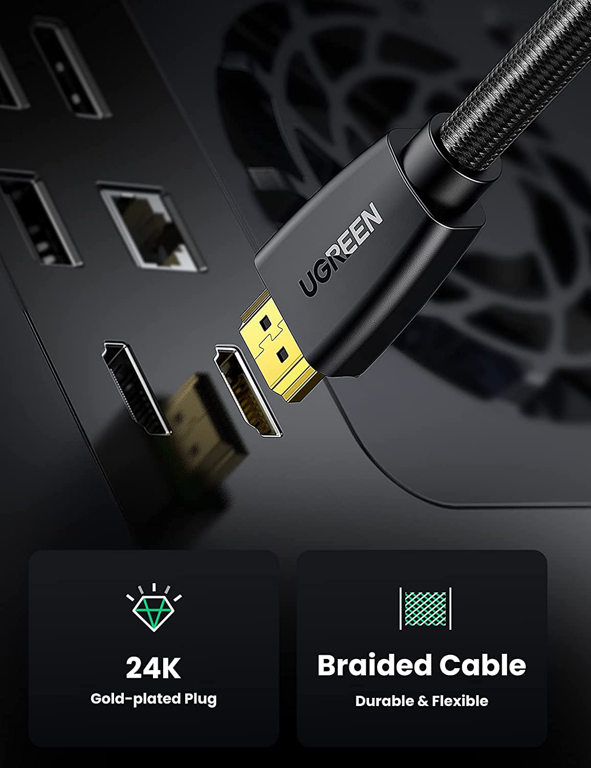 UGREEN UHD 4K High Speed HDMI 2.0 Cable (1M) - Image 4