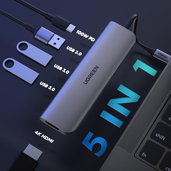 5-in-1 USB C Hub with 4K HDMI