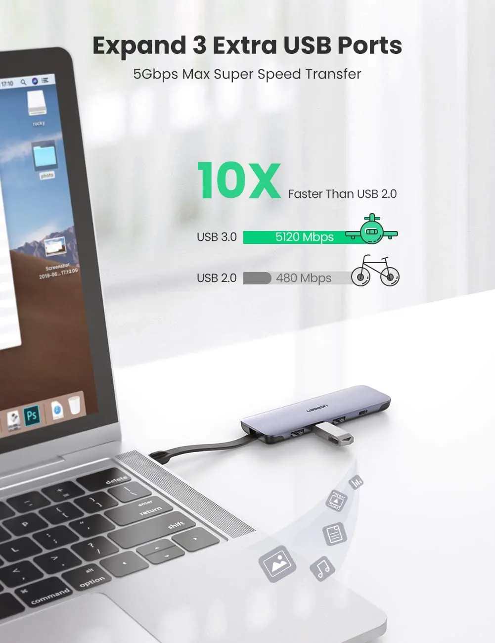UGREEN 5-in-1 USB C Hub with 4K HDMI - Image 9