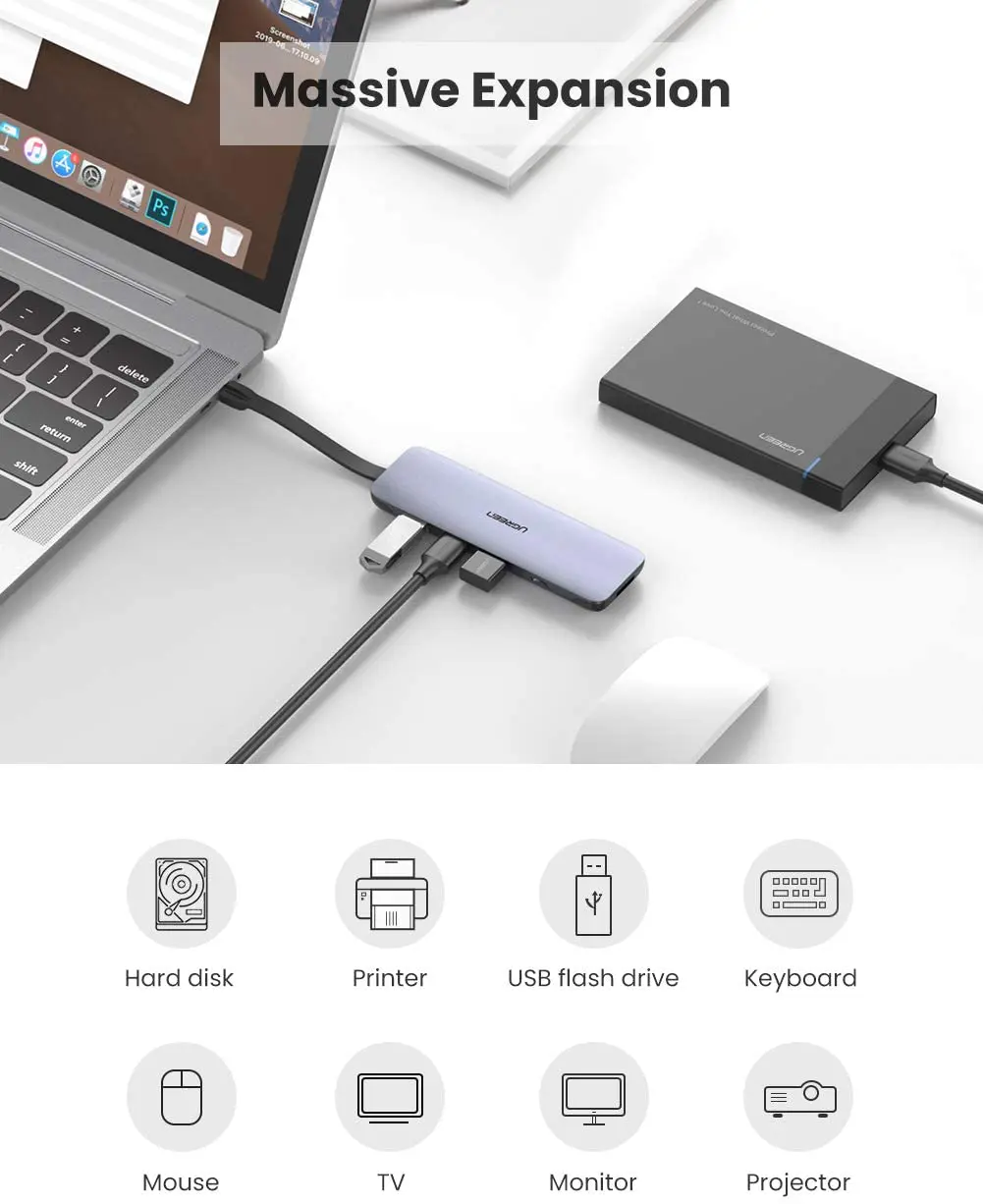UGREEN 5-in-1 USB C Hub with 4K HDMI - Image 4