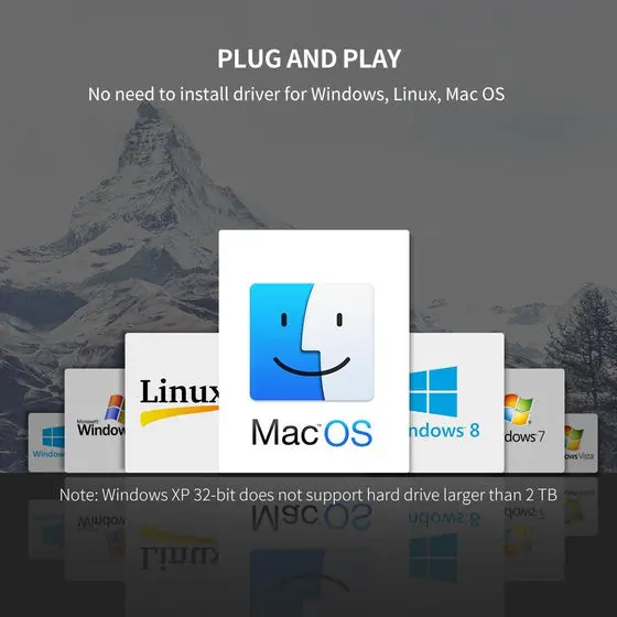 UGREEN USB 3.0 SATA Hard Drive Enclosure (3.5''/2.5") - Image 6