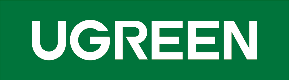 Full Ugreen logo, white letters with green background