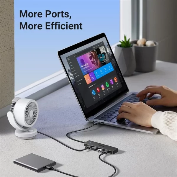 Ugreen 25851 USB 3.0 4-PORT HUB USB-A TO 4XUSB Docking USB 3.2 Gen 1 (3.1 Gen 1) Type-A - Image 3