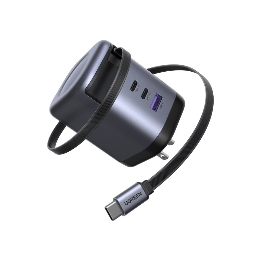 UGREEN Nexode Pro 100W charger with retractable USB-C cable
