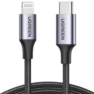 Ugreen 60761 mobile phone cable Black 2 m USB-C Lightning